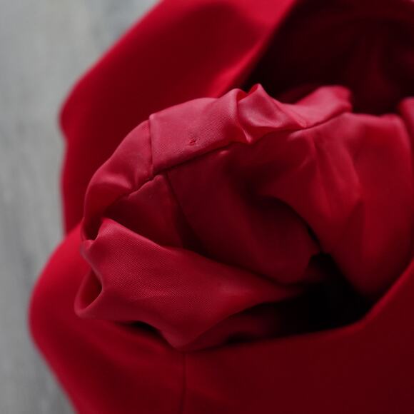 Vintage Retro 80s 90s Larry Levine Red Short Sleeve Skirt Blouse Suit Set 10 - Picture 11 of 13